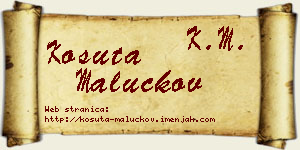 Košuta Maluckov vizit kartica